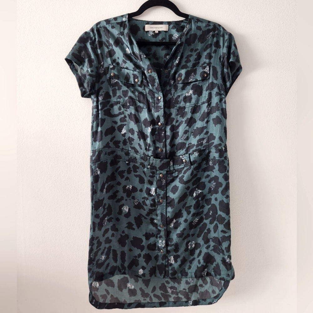 Gerard Deral Cheetah Print Cargo Dress size 4